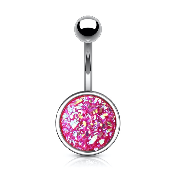 Jewelry - Emma Druzy Stone Round Belly Ring